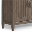 Scranton & Co Lev Solid Wood 72-in Bookcase Smoky Brown with Storage
