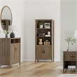 Scranton & Co Lev Solid Wood 72-in Bookcase Smoky Brown with Storage