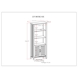 Scranton & Co Lev Solid Wood 72-in Bookcase Smoky Brown with Storage
