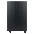 Scranton & Co 6-Drawer Mobile Storage Cabinet in Polished Black