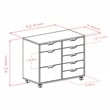Scranton & Co 6-Drawer Mobile Storage Cabinet in Polished Black