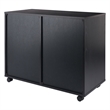 Scranton & Co 6-Drawer Mobile Storage Cabinet in Polished Black