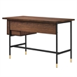 Scranton & Co Wood Office Desk with Two Drawers in Black Walnut