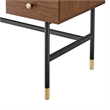 Scranton & Co Wood Office Desk with Two Drawers in Black Walnut