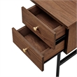 Scranton & Co Wood Office Desk with Two Drawers in Black Walnut