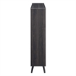 Scranton & Co 7-Shelf Wood Bookcase with Splayed Dowel Legs in Charcoal