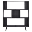 Scranton & Co 7-Shelf Wood Bookcase with Splayed Dowel Legs in Charcoal