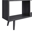 Scranton & Co 7-Shelf Wood Bookcase with Splayed Dowel Legs in Charcoal
