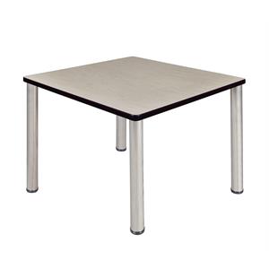 Scranton & Co 42&quot Square Breakroom X-Base Table in Natural Maple