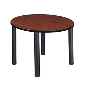 Scranton & Co 42&quot Round Breakroom X-Base Table in Rich Cherry