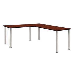 Scranton & Co 72&quot L-Desk Shell with 42&quot Return in Rich Cherry
