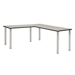 Scranton & Co 72&quot L-Desk Shell with 42&quot Return in Natural Maple