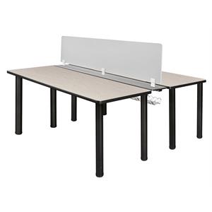 Scranton & Co 60&quot x 24&quot Benching System with Divider in Maple