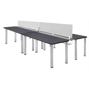 Scranton & Co 60&quot x 24&quot Benching System with Divider in Grey