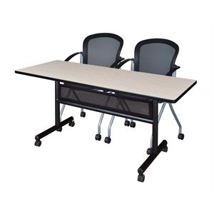 Scranton & Co 60&quot x 24&quot Training Table with 2 Nesting Chairs in Maple