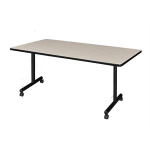 Scranton & Co 72&quot x 30&quot Mobile Table with Glides in Natural Maple