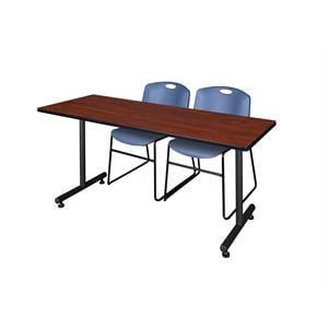 Scranton & Co 66&quot x 30&quot Training Table with 2 Zeng Chairs in Cherry