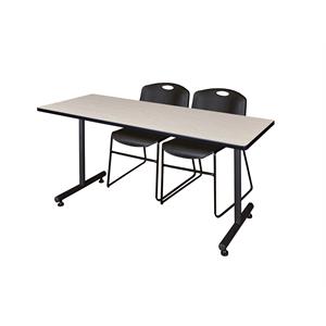 Scranton & Co 60&quot x 30&quot Training Table with 2 Zeng Chairs in Maple