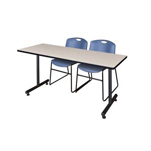 Scranton & Co 66&quot x 30&quot Training Table with 2 Zeng Chairs in Maple