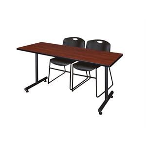 Scranton & Co 72&quot x 30&quot Training Table with 2 Zeng Chairs in Cherry