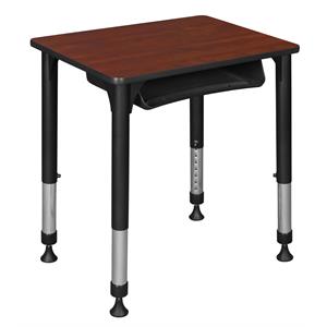 Scranton & Co 26&quot x 18&quot Rectangle Adjustable Desk with Storage in Cherry