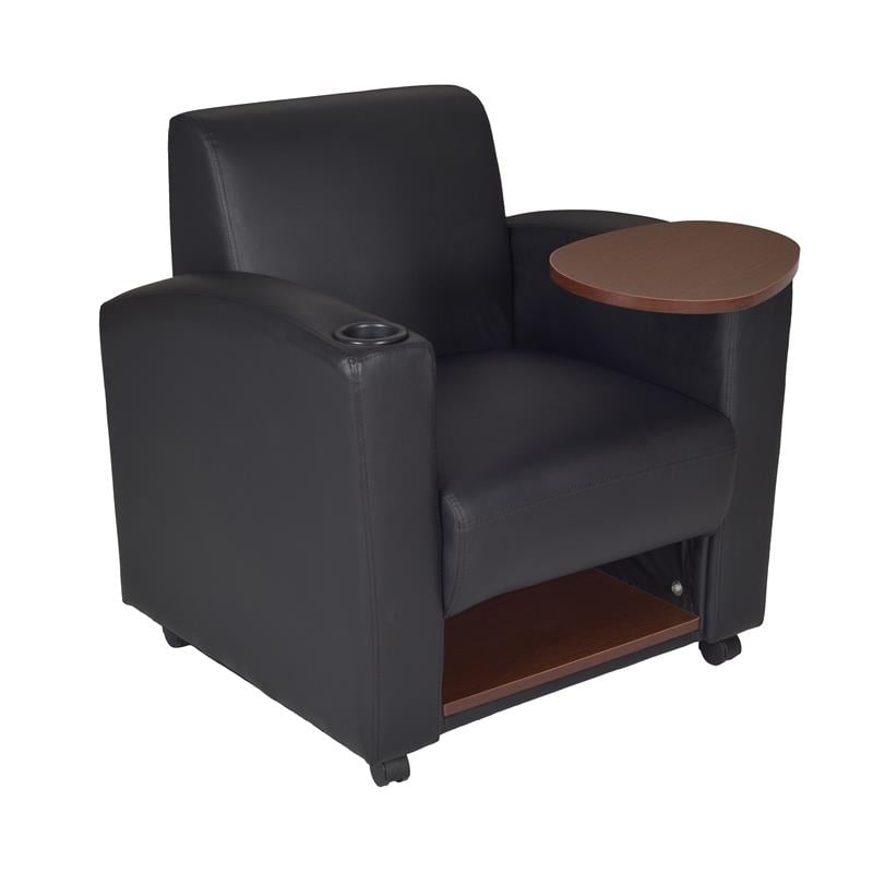 Scranton & Co Tablet Arm Chair 2 Pack in Black with Java Tablet