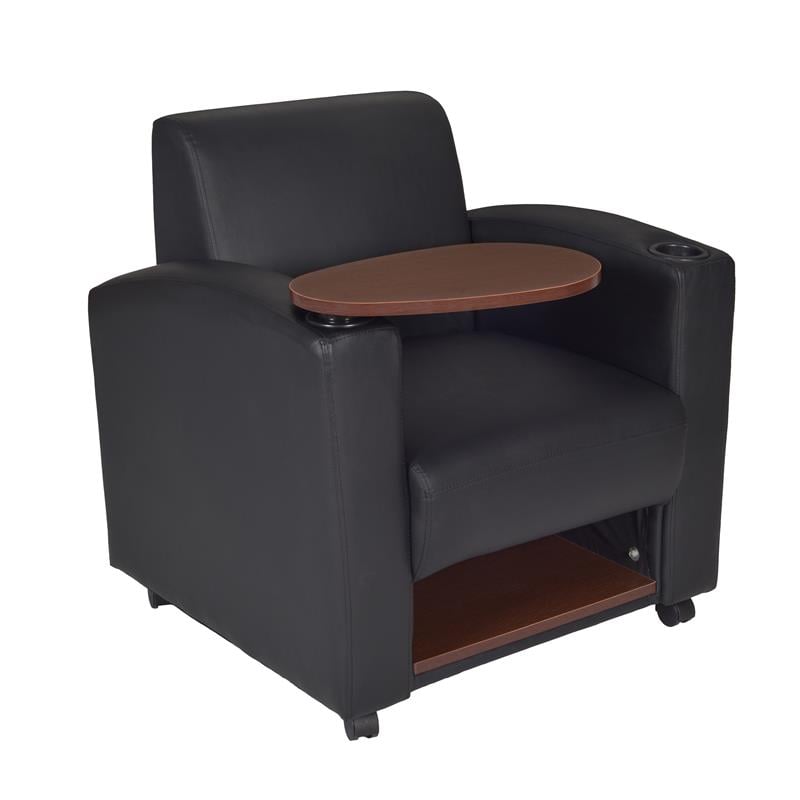 Scranton & Co Tablet Arm Chair 2 Pack in Black with Java Tablet
