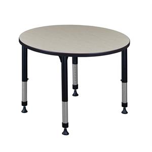 Scranton & Co 36&quot Round Height Adjustable Table in Natural Maple