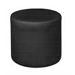 Scranton & Co Plush Round Ottoman in Soft Durable Black Vinyl