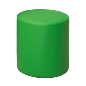 Scranton & Co Plush Round Ottoman in Soft Durable Envy Green Vinyl