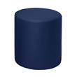 Scranton & Co Plush Round Ottoman in Soft Durable Naval Blue Vinyl
