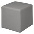 Scranton & Co Plush Lounge and Square Ottoman in Soft Durable Grey Vinyl