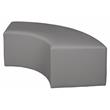 Scranton & Co Plush Lounge and Curved Ottoman in Soft Durable Grey Vinyl