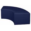 Scranton & Co Plush Curved Ottoman in Soft Durable Naval Blue Vinyl