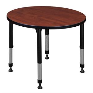 Scranton & Co 30&quot Round Height Adjustable Table in Rich Cherry
