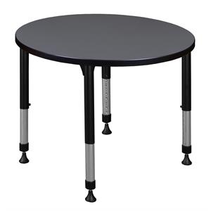 Scranton & Co 30&quot Round Height Adjustable Table in Stylish Grey