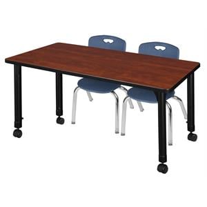 Scranton & Co 48&quot x 24&quot Adjustable Table with 2 Andy Chairs in Cherry