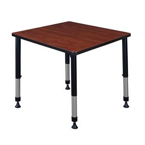 Scranton & Co 30&quot Square Height Adjustable Table in Rich Cherry