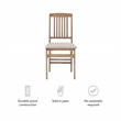 Scranton & Co Mission Style Folding Chair Set with Cushioned Seats in Graywash