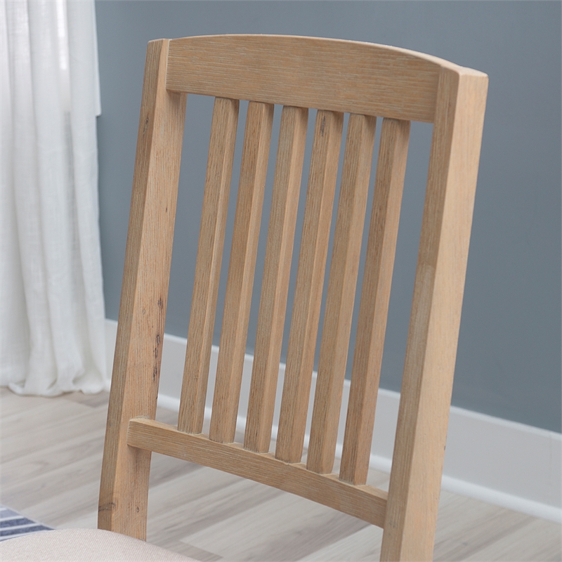 Scranton & Co Mission Style Folding Chair Set with Cushioned Seats in Graywash