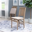 Scranton & Co Mission Style Folding Chair Set with Cushioned Seats in Graywash