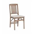 Scranton & Co Mission Style Folding Chair Set with Cushioned Seats in Graywash