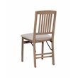 Scranton & Co Mission Style Folding Chair Set with Cushioned Seats in Graywash