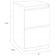Scranton & Co Set of 12 Mobile 2-Drawer Steel File Cabinets in Gray