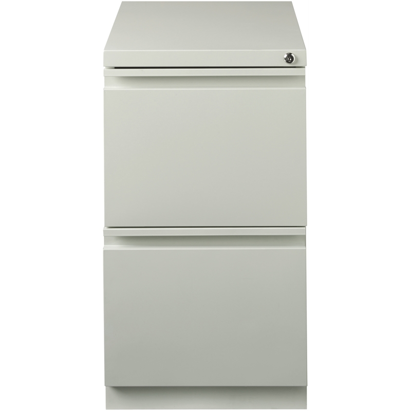 Scranton & Co Set of 12 Mobile 2-Drawer Steel File Cabinets in Gray