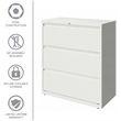 Scranton & Co 3-Drawer Metal Lateral File Cabinet Bundle in White