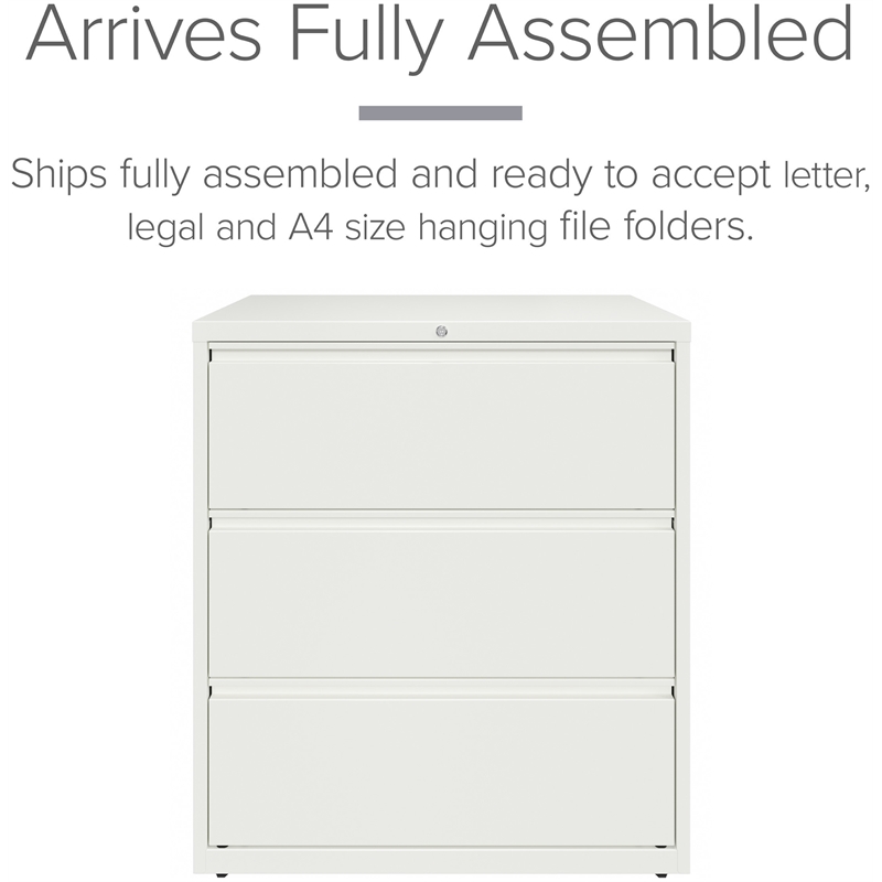 Scranton & Co 3-Drawer Metal Lateral File Cabinet Bundle in White