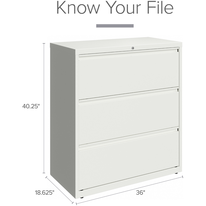 Scranton & Co 3-Drawer Metal Lateral File Cabinet Bundle in White