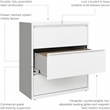 Scranton & Co 3-Drawer Metal Lateral File Cabinet Bundle in White