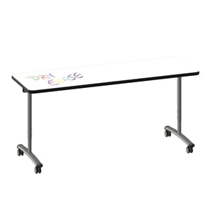 Scranton & Co Dry Erase Markerboard Flip Top Table White Laminate 30x72